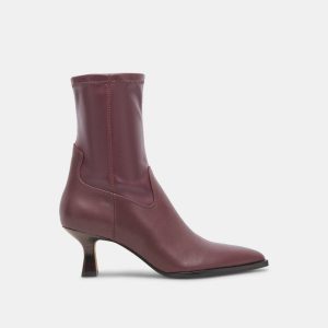 Arya Boots Wine Leather