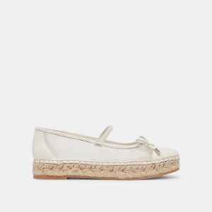 Cambre Ballet Flats White Mesh