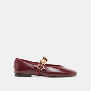 Relan Ballet Flats Oxblood Leather