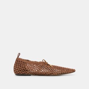 Kaylyn Flats Dk Brown Crochet
