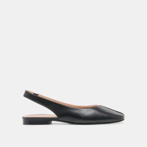 Nekki Flats Black Leather