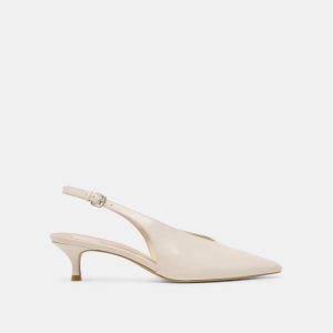 Alenna Heels Bone Crinkle Patent