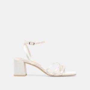 Ysabel Heels True White Satin