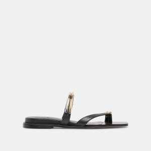 Tarina Sandals Black Leather