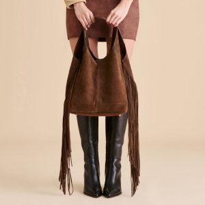 Nakoma Shoulder Bag Chocolate Suede