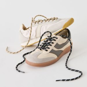 Tick Mark Cord Lace Tan Multi
